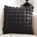 SOGA 50cm Black Medieval-style Puff Rivet Square Product Throw Pillow FRENCHCUSHION214