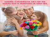 24 Pcs Graduation Flowers Graduation Plush Rose Mother's Day Flower Toy Colorful Stuffed, Plush V1366-AZ2-W-03631