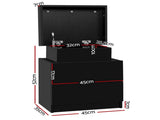 Artiss 2X Bedside Table 2 Drawers Lift-up Storage Black FURNI-O-BS-02-BKX2