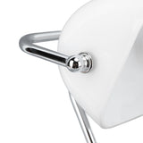Bankers Table White Glass Vintage Style Desk with Retro Pull Chain Switch Reading Table V1294-YM0901-3119240001511