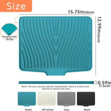 Silicone Dish Drying Mat, Heat Resistant Non Slip Ribbed Draining Pad For Kitchen Sink Countertop, V1237-ZY-807-087