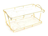 Bathroom Countertop Rack Large Capacity 2 Tiers Gold Bathroom Countertop Rack for Home Hotel V1294-YM0523-3112220011911