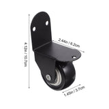 Black Speaker Casters with Protective Pads 1 Set - Easy to Install Replacement Wheels for Speakers V1192-AZ-W-34420