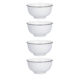 4PCS 6in Soup Bowl White Ceramic Noodle Bowl Eco Friendly Rice Bowl for Kitchen Restaurant V1294-YM0523-3118210320011