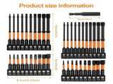 41Pcs Hex Bit Set, Dual Length Design, Precision CNC Machined, Resist Rust, for Impact Drill Home V1369-AZ3-W-12212