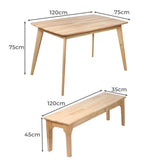 Levede Dining Sets 1XTable1XBench Chair CHTB1039-NT