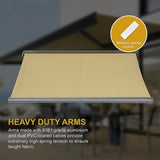 5.5m x 3.0m Retractable Folding Arm Awning Heavy Duty Full Cassette Motorised V63-835931