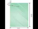 150x80cm Frameless Glass Sliding Corner Shower With Gold Rail and U-Brackets for Contemporary V63-914251