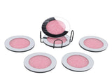 6pcs Glass Mirrored Coasters with Holder Round Drink Coasters for Coffee Table Kitchen Bar Home V1294-YM0901-3118250151411