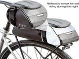 Waterproof Bike Trunk Bag 8 Liter, Black Rear Rack Bag with Reflective Elements and Detachable V1237-ZY-924-063