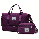 Travel Duffel Bag Small Pouch Travel Accessories Quilted Design Organized - Pink - Size L V1347-127-38933-PNK-L