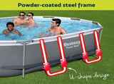 Bestway 488x305x107cm Swimming Pool Steel Frame Set w/ Pump Filter Ladder Cover BW-POOL-OV-488-56450