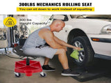 Rolling Garage Stool, 300LBS Capacity, Adjustable Height from 18 in to 23 in, 360-degree Swivel V952-YCTYXAPJYL4PDBZGEV0