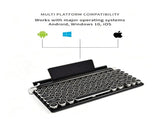 83 Keys Retro Punk Typewriter Mechanical Keyboard, Dual-Mode Bluetooth Hot Swappable Clicky Blue V1221-XM-LB5292-ZS176