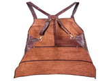 Pierre Cardin Professional Leather Apron Butcher Woodwork Hairdressing Barber Chef - Chestnut V563-PC3433-CHESTNUT