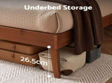 Artiss Bed Frame Queen Size Wooden Bed Base Walnut SPLAY WBED-SPLAY-Q-WAL-AB