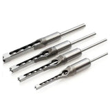 Square Hole Drill Bits for Wood 4-Piece Woodworking Mortising Chisel Set U-Shape Punch Bits for V1366-AZ2-W-11801