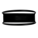 Premium Floating Half Moon / Semi Circle Metal Wall Planter Onyx Black 35cm V637-DP10089