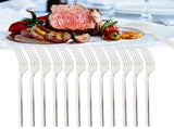 12Pcs 316 Stainless Steel Fork Dinner Fork Set Supplies for Kitchen Dining Room Daily Use V1294-YM0721-3118210038011