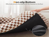 Dog Beds -Cute Cat Beds for Indoor Cats Calming Pet Beds, Rectangle Orthopedic Cuddle Puppy Bed with V1107-136-22944-BRN-M