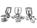 3Pcs Metal Vase Flowers Wall Art Elegant Prevent Rust Easy to Install Iron Flower Wall Art for V1294-YM0715-3115210265811