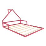 Pine Wood Floor Bed House Frame for Kids and Toddlers V63-849621