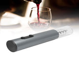 Electric Wine Bottle Opener Automatic Corkscrew W/Foil Cutter Pourer Vacuum StopperSilver Gray V1294-YM0718-3118200270812