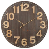 Emporium Slatted Aged Wall Clock 60cm V637-56000CLK