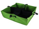 4-Grid Environmentally Friendly Seedling Bag NonWoven Square Plant Growth Bag for Outdoor V1294-YM0901-3111210137311