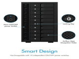ICY BOX IB-3810-C31 SINGLE enclosure for 10x HDD with USB 3.1 Type-C or Type-A interface V28-HDDICY3810C31