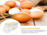 Transparent Plastic Egg Storage Container for Refrigerator with Smooth Edge Slide Design V1369-AZ3-W-18154