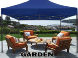 3x3m Pop Up Gazebo Outdoor Tent Folding Marquee Party Camping Market Canopy w/ Side Wall - blue V610-GAR-3X3-SI-BL