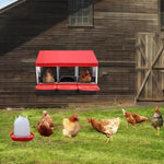 VaKa Chicken Hen Coop Hutch 3 Hole Inside Outside Roll Away Lay Egg Nesting Box V465-V51004