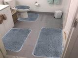 Bathroom Rugs Sets 4 Piece, Non Slip Bath Mats Absorbent Bath Rugs Floor Mat, Machine Washable V1369-AZ3-W-10074