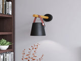 Wall Light Wood Modern Simple Style Night Lamp Home Decoration for Corridor Bedside Black V1294-YM0716-3119220074111
