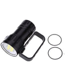 3.7V 28800Lm LED Photography Diving 80m Flashlight Torch with Bracket Stand V1294-YM0901-JY03378