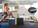 3 in 1 Plyometric Jump Box, 16/14/12 Inch Cotton Plyo Box, Platform & Jumping Agility Box, Anti-Slip V952-SHYTX161412YKXBJSV0
