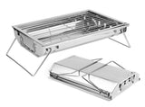 Barbecue Charcoal Grill Stainless Steel Folding Portable BBQ Tool Kits for Outdoor Camping Hiking V1294-YM0901-3111200126811