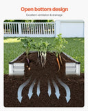 Metal Raised Garden Bed, 12 x 4 x 1 ft Outdoor Galvanized Box, with Open Bottom, Large V952-JSFXZZCZFXDXNWRELV0