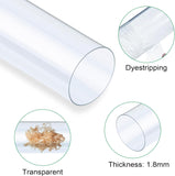 Xadnitu 4 Pieces 2-1/2" x 36" Clear Rigid Pipes, Plastic Round Tubes with Strap Clamps for Home, V1258-DP02-F-293