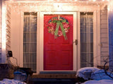Thanksgiving Wreath Fall Hydrangea Bowknot Decoration Flower Garland Wreath Thanksgiving Front Door V1294-YM0710-10295794