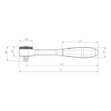 Wrth Zebra Reversible Ratchet 1/2 Inch with 360&deg Rotating Twist Handle V563-71201206