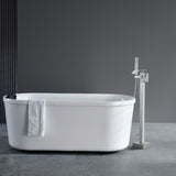 VEVOR Freestanding Bathtub Faucet, Floor Mount, Freestanding Tub Filler, Shower Mixer Taps, Two V952-PBKSLTLSNSFXVFF0JV0