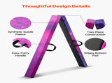 8FT Folding Balance Beam for Kids, 136.1KG Stable Support Gymnastics Floor Beam with Non-Slip Mat, V952-BKSJPHM8FT4I5V6S9001V0