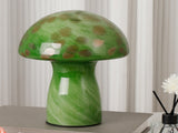 Camouflage Green Retro Swirl Glass Mushroom Table Lamp - LED Bedside Night Light V888-ELOSUNG28098