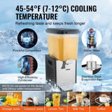 VEVOR Commercial Beverage Dispenser 18L Cold Juice Ice Drink Dispenser for Party V952-SYYLJJBSJXS1TJCUTV3