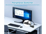 4 USB 2.0 Output Port Computer Sharing Hub Switcher Selector for Mac Chrome OS - Black V1263-JX-240