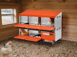 2 Tiers Chicken Nesting Boxes, 6 Compartments, Metal Egg Laying Boxes with Protective Collection V952-JSCDX3045INC4B35A002V0