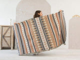 Navajo Nordic Style Woven Throw Blanket - Chic Sofa Cover with Fringe - 130 x 180cm V888-ELOSUNG28837