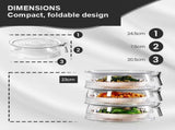 3-Piece Foldable Mesh Food Cover Set, Washable Stackable Fly Covers for Indoor and Outdoor Use, 25 V1188-MS-731-087